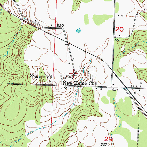 Topographic Map of Belton (historical), AR