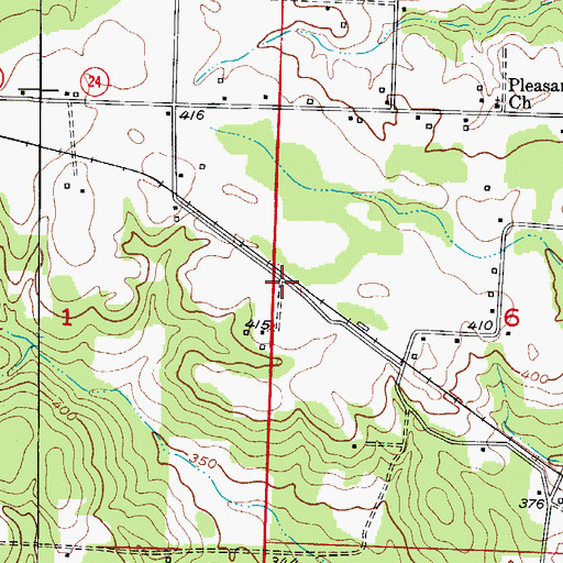 Topographic Map of Dotson Station (historical), AR