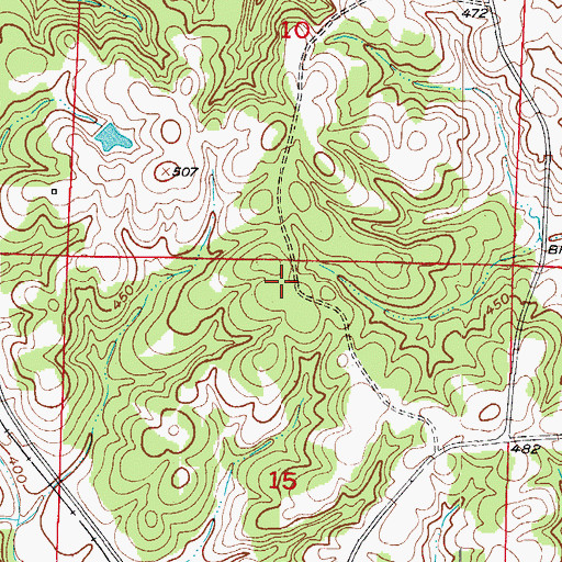 Topographic Map of Saint Annies Church (historical), AR