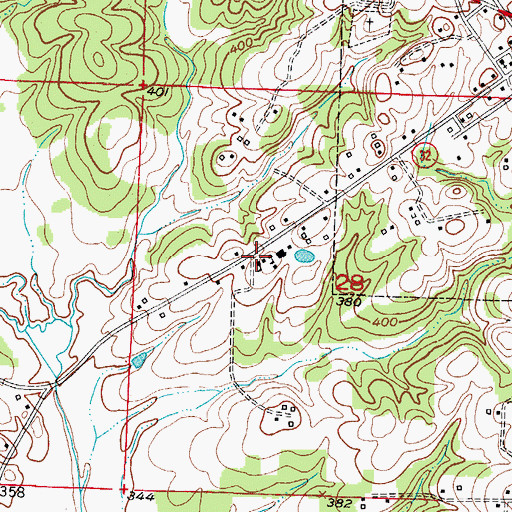 Topographic Map of Lincoln Elementary School, AR