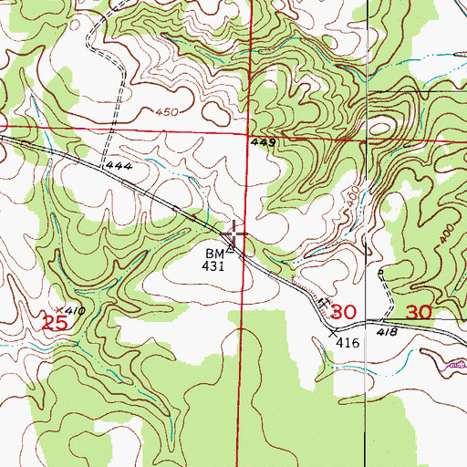 Topographic Map of New Hope Church (historical), AR