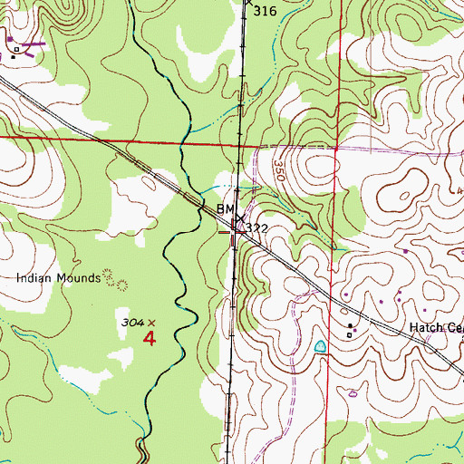 Topographic Map of Alton (historical), AR