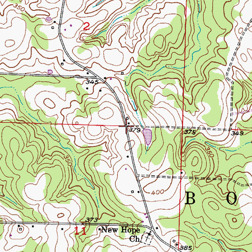 Topographic Map of Sardis (historical), AR