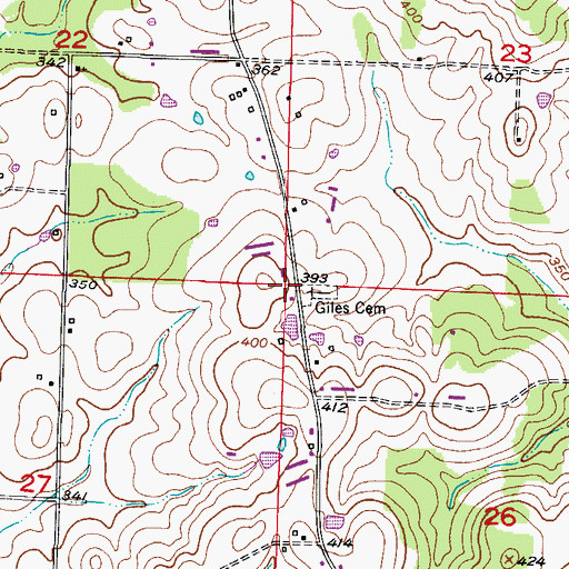 Topographic Map of Negro Hill Church (historical), AR