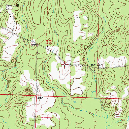 Topographic Map of Chestnut Ridge School (historical), AR