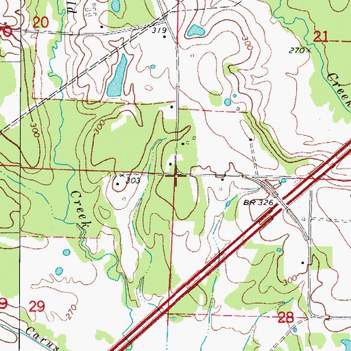 Topographic Map of Sage Hill School (historical), AR