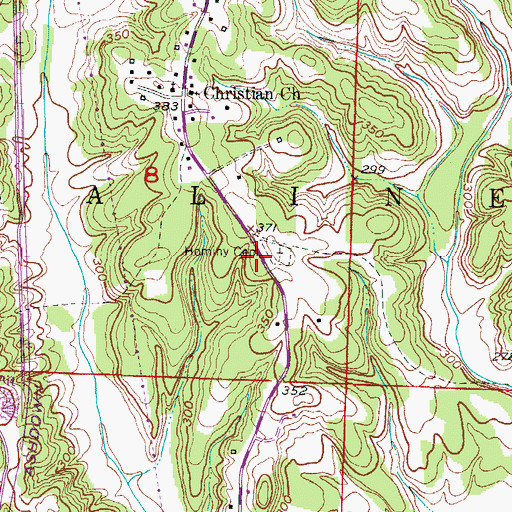 Topographic Map of Harmony Church (historical), AR