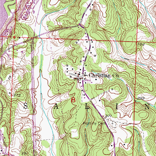 Topographic Map of Sweet Home School (historical), AR