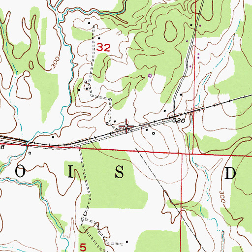 Topographic Map of Thrasher (historical), AR
