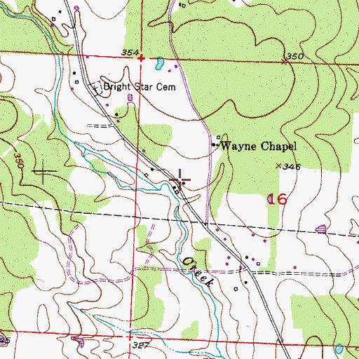 Topographic Map of Bright Star School (historical), AR
