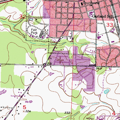 Topographic Map of Forest Hills, AR