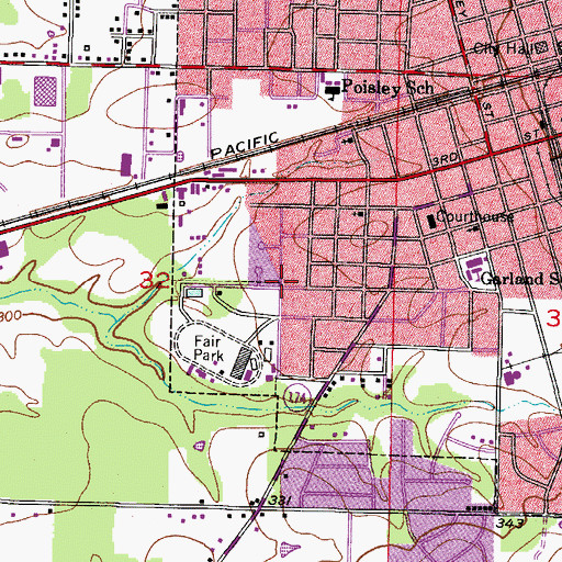 Topographic Map of Park Addition, AR