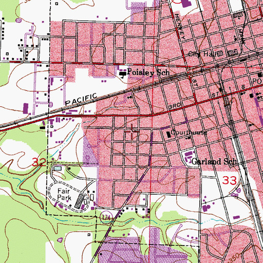 Topographic Map of United Pentecostal Church, AR