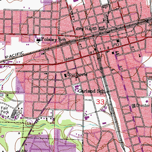 Topographic Map of First Pentecostal Church of God, AR
