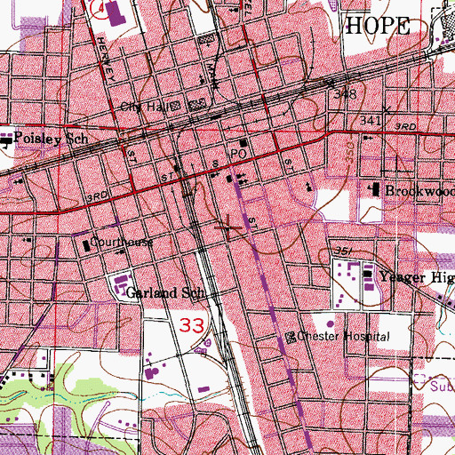 Topographic Map of Faith Bible Church, AR