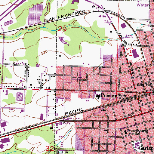 Topographic Map of Emmanuel Baptist Church, AR