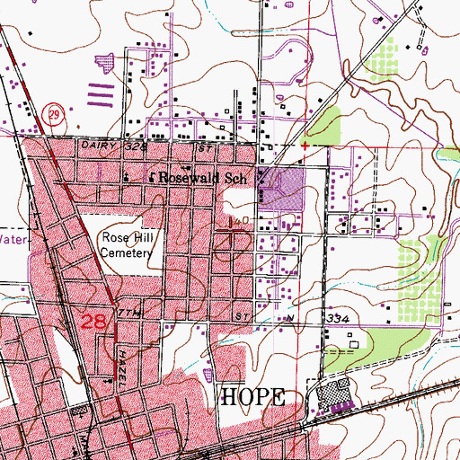 Topographic Map of Mount Cannon Baptist Church, AR