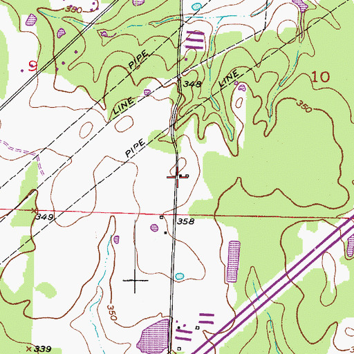 Topographic Map of Hopewell School (historical), AR
