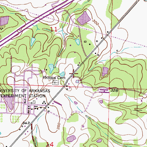 Topographic Map of Hopewell Church (historical), AR