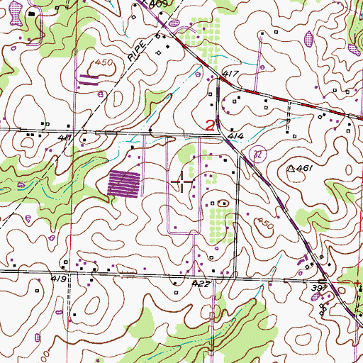 Topographic Map of Gunter Addition, AR