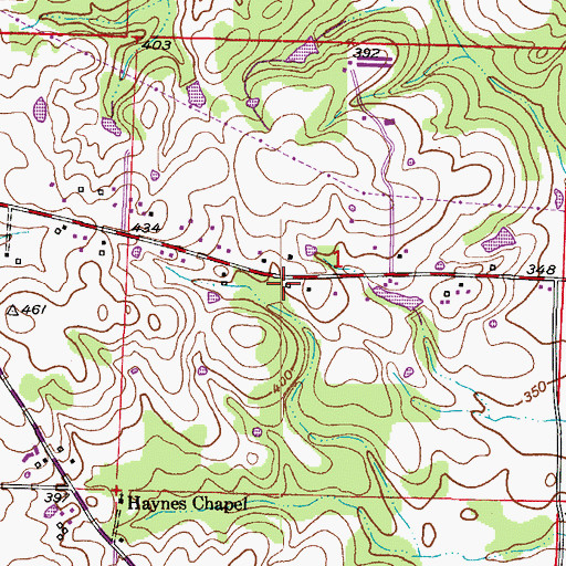 Topographic Map of Piney Ridge Church (historical), AR