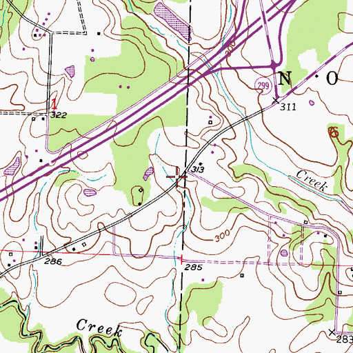 Topographic Map of College Hill School (historical), AR