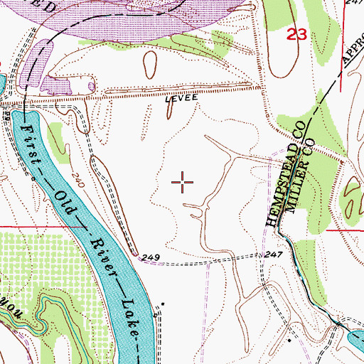Topographic Map of Summers Island, AR