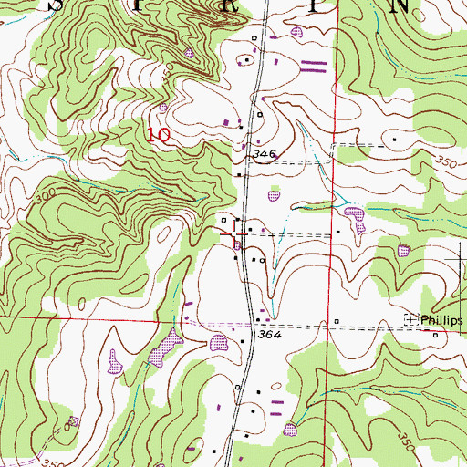 Topographic Map of Andersons School (historical), AR