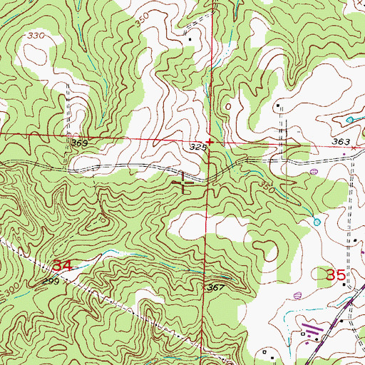 Topographic Map of Forest Grove Church (historical), AR