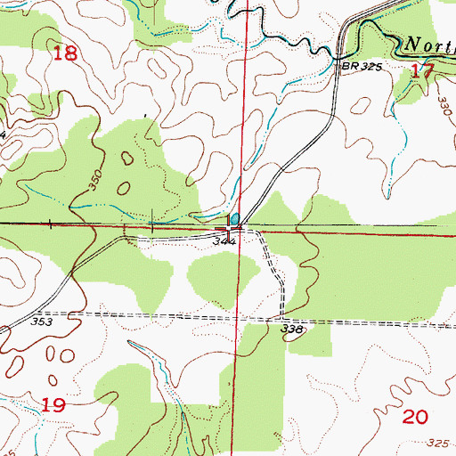 Topographic Map of Walnut Grove Church (historical), AR
