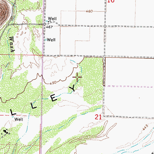 Topographic Map of Hyder Valley, AZ