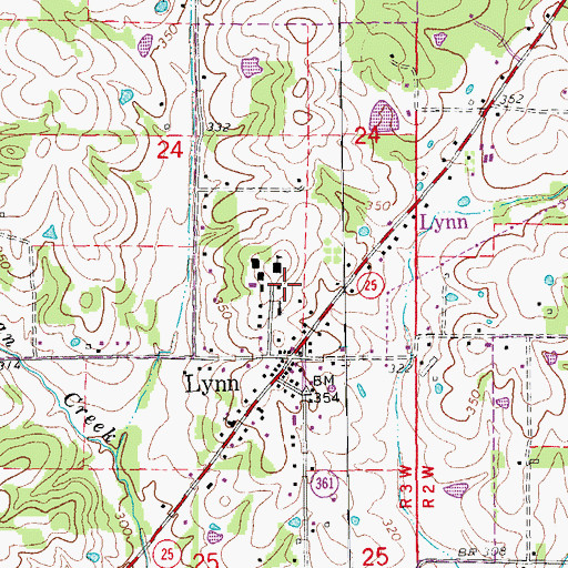 Topographic Map of Lynn Elementary School, AR