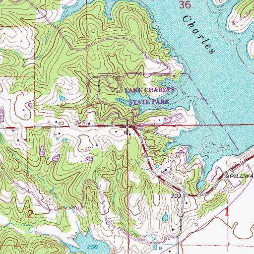 Topographic Map of Oak Ridge School (historical), AR