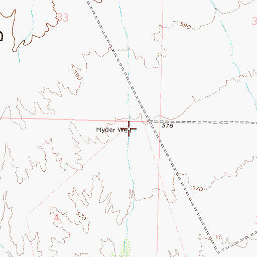 Topographic Map of Hyder Well, AZ