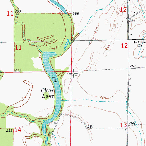 Topographic Map of Clear Lake School (historical), AR