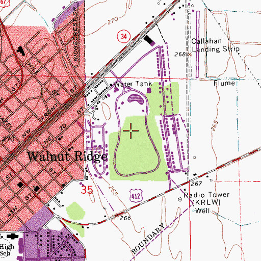 Topographic Map of Stewart Park, AR