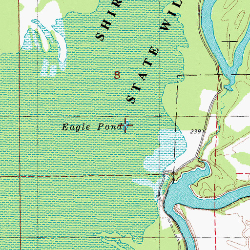 Topographic Map of Eagle Pond, AR