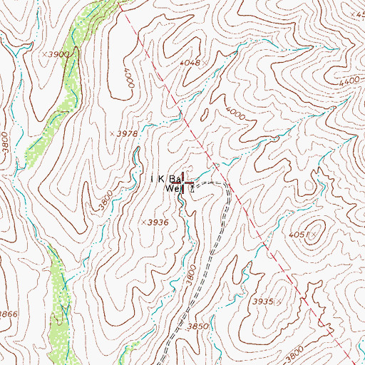 Topographic Map of I K Bar Well, AZ