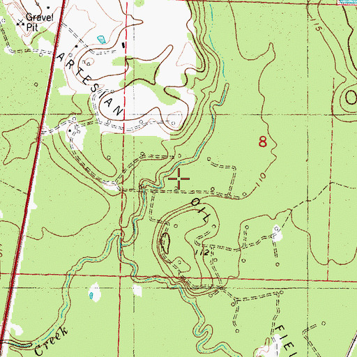 Topographic Map of Artesian Oil Field, AR