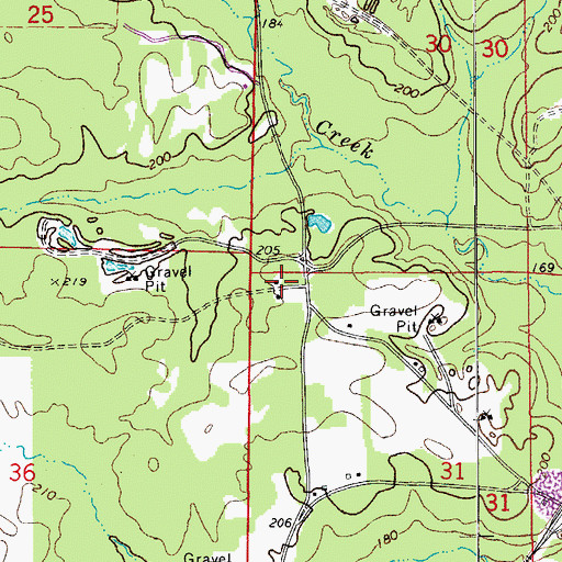 Topographic Map of Cram, AR