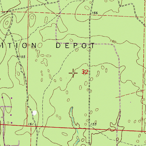 Topographic Map of Highland Industrial Park, AR