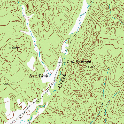 Topographic Map of I-nineteen Springs, AZ