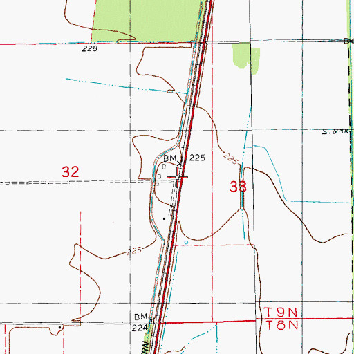 Topographic Map of Aberdeen (historical), AR