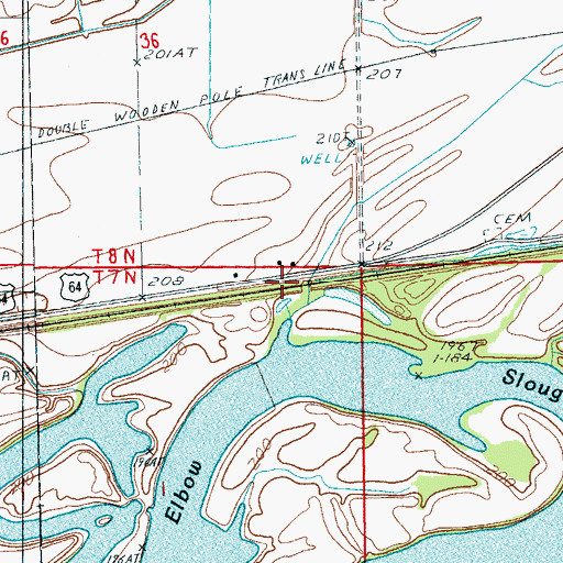 Topographic Map of Belknap (historical), AR