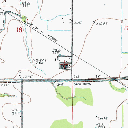 Topographic Map of Cross County High School, AR