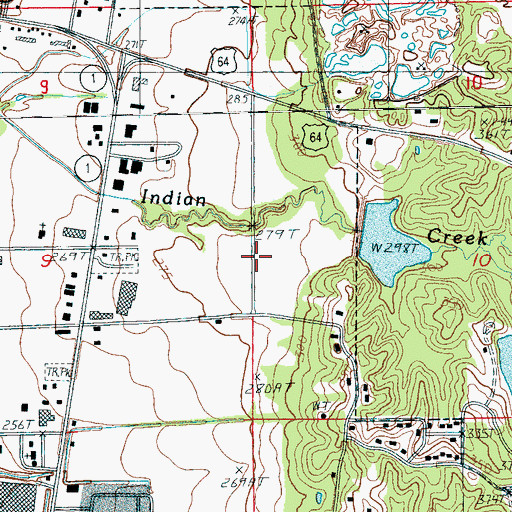 Topographic Map of First Assembly of God Church, AR