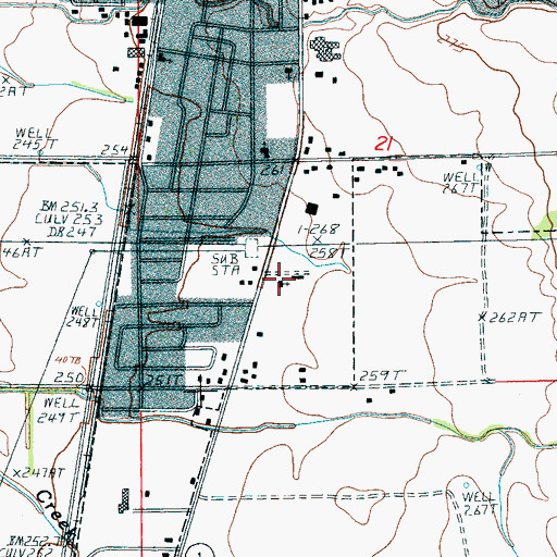 Topographic Map of First Freewill Baptist Church, AR