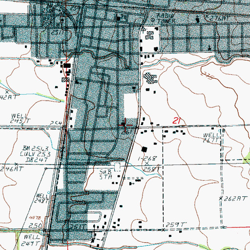 Topographic Map of Grace Baptist Church, AR