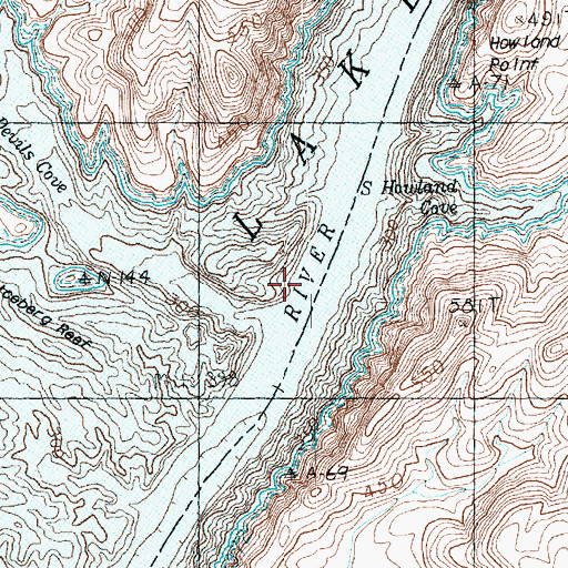 Topographic Map of Iceberg Canyon, AZ