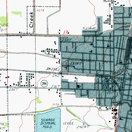 Topographic Map of New Hope Baptist Church, AR